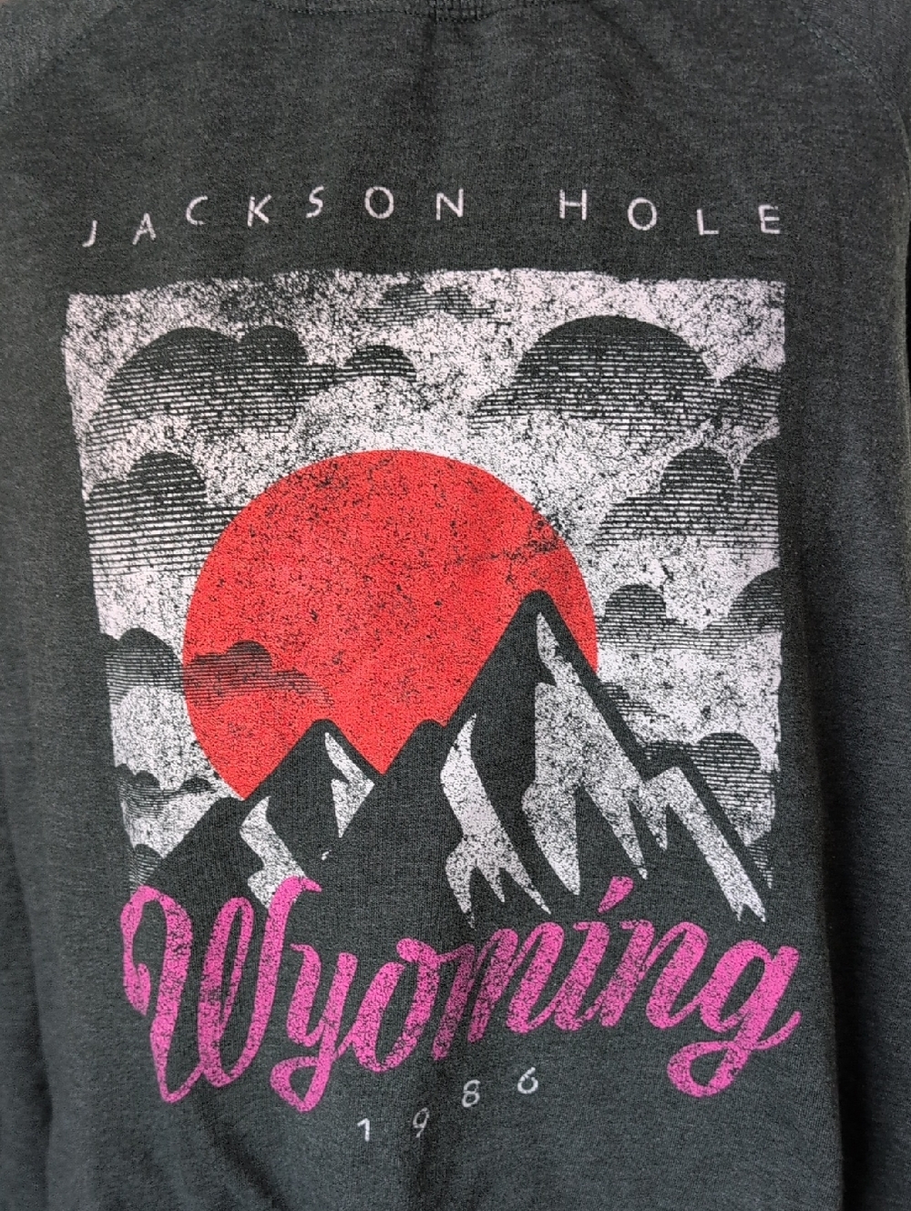Wallflower Jackson Hole Wyoming Graphic Sweatshirt -large - Picture 3 of 7
